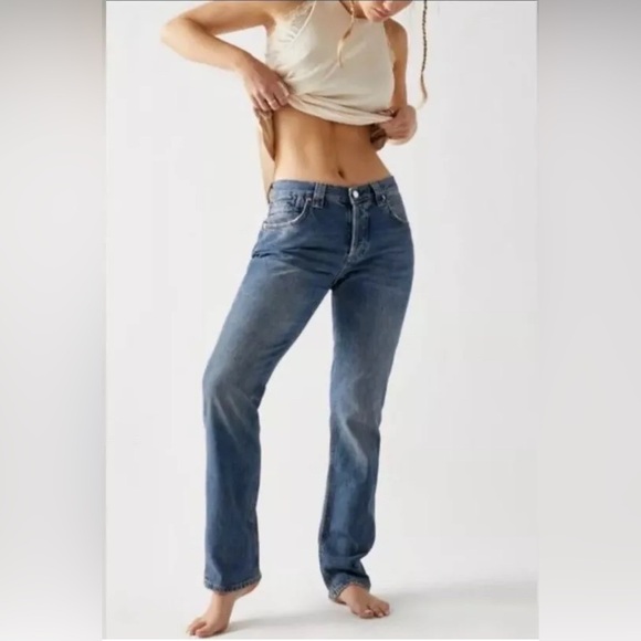 Free People CRVY Siren Low Rise Straight Leg Jeans - Picture 1 of 11